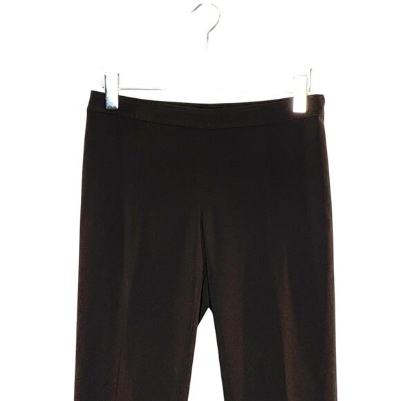 St. John 4 Chocolate Brown Flat Front Side Zip Tapered Trousers Country Club - Picture 4 of 8